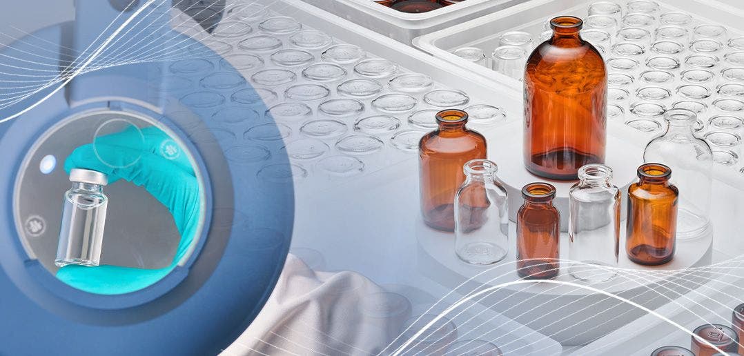 Image of a variety of glass pharmaceutical vials