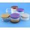An image of several kinds of matt metallic effect polypropylene jar lids